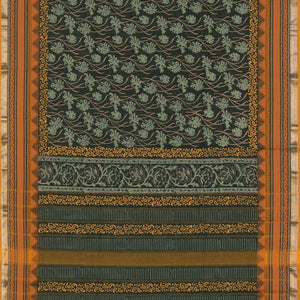 Hand block printed cotton saree