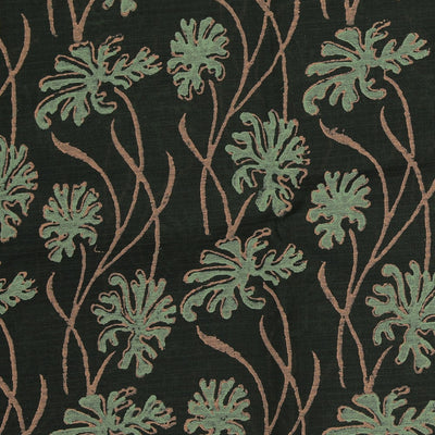 Hand block printed cotton saree