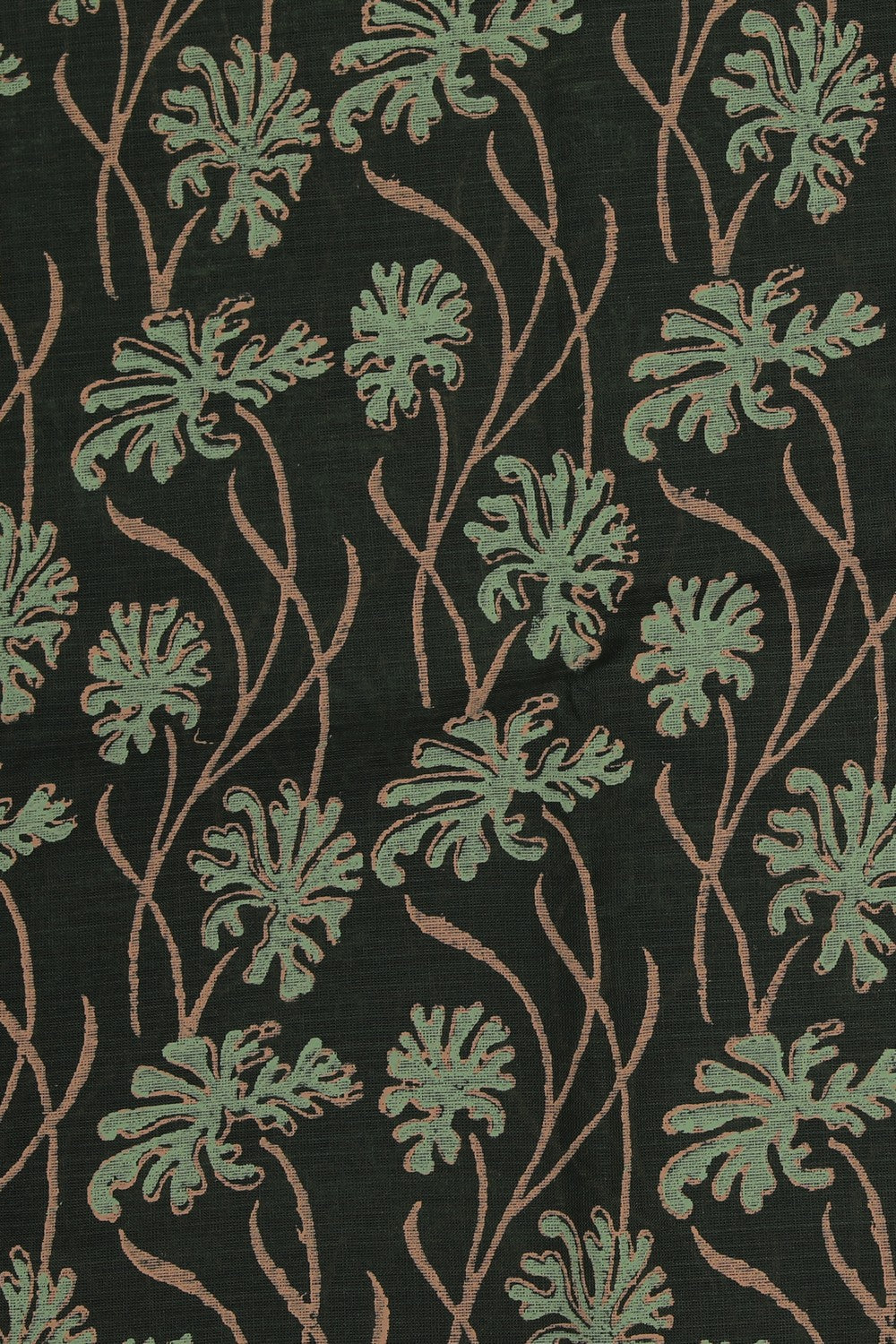 Hand block printed cotton saree