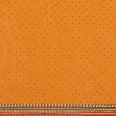 Hand block printed cotton saree