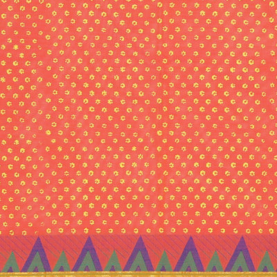 Hand block printed cotton saree
