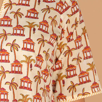 Hand block printed kurta