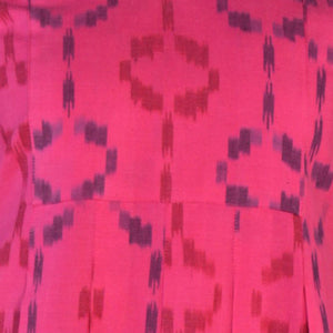 Deep Pink Cotton Pochampally Ikat Kurta