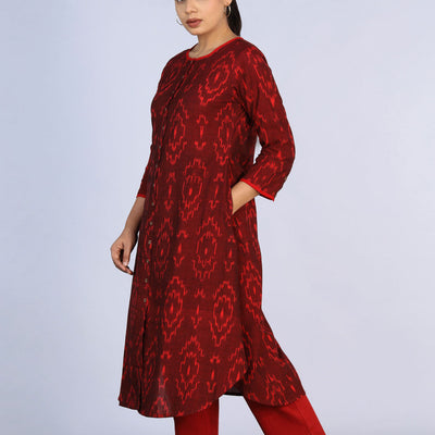 Cotton Pochampally Ikat Kurti