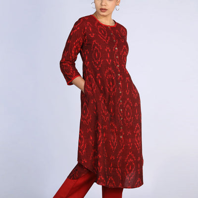 Cotton Pochampally Ikat Kurti