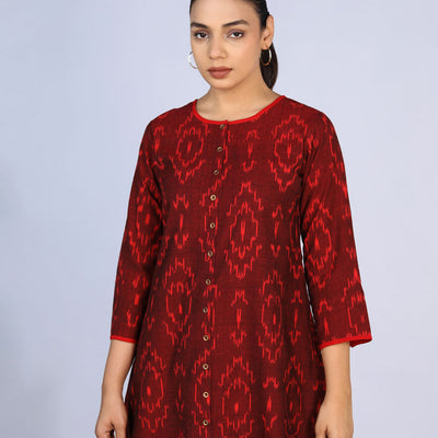 Cotton Pochampally Ikat Kurti