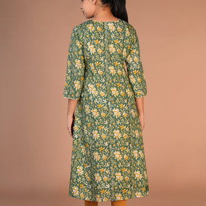 Hand block printed cotton kurti