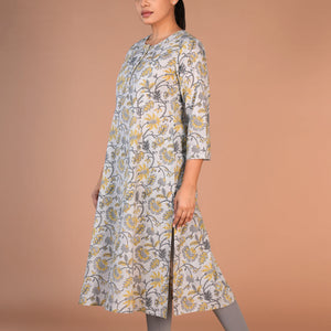 Hand block printed cotton kurti