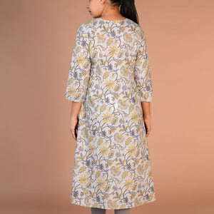 Hand block printed cotton kurti