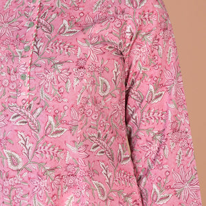 Hand block printed cotton kurti