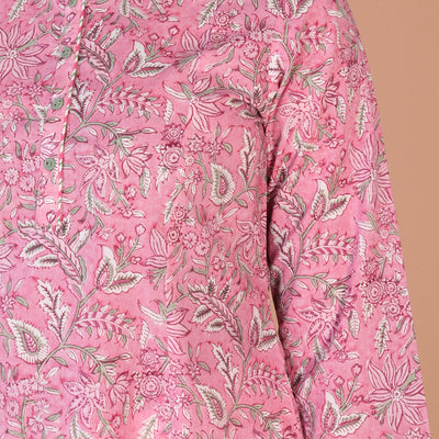 Hand block printed cotton kurti