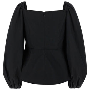 Carolina Herrera Puff Sleeve Top
