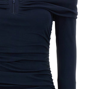 Carolina Herrera Off-shoulder 3/4 Slv Ruched Midi Dress