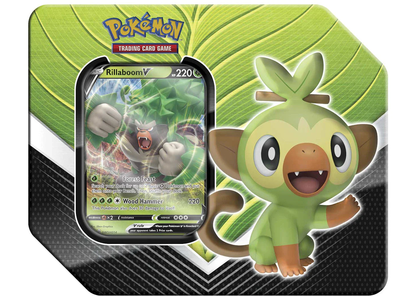 2020 Pokemon TCG Galar Partners Tin Rillaboom V
