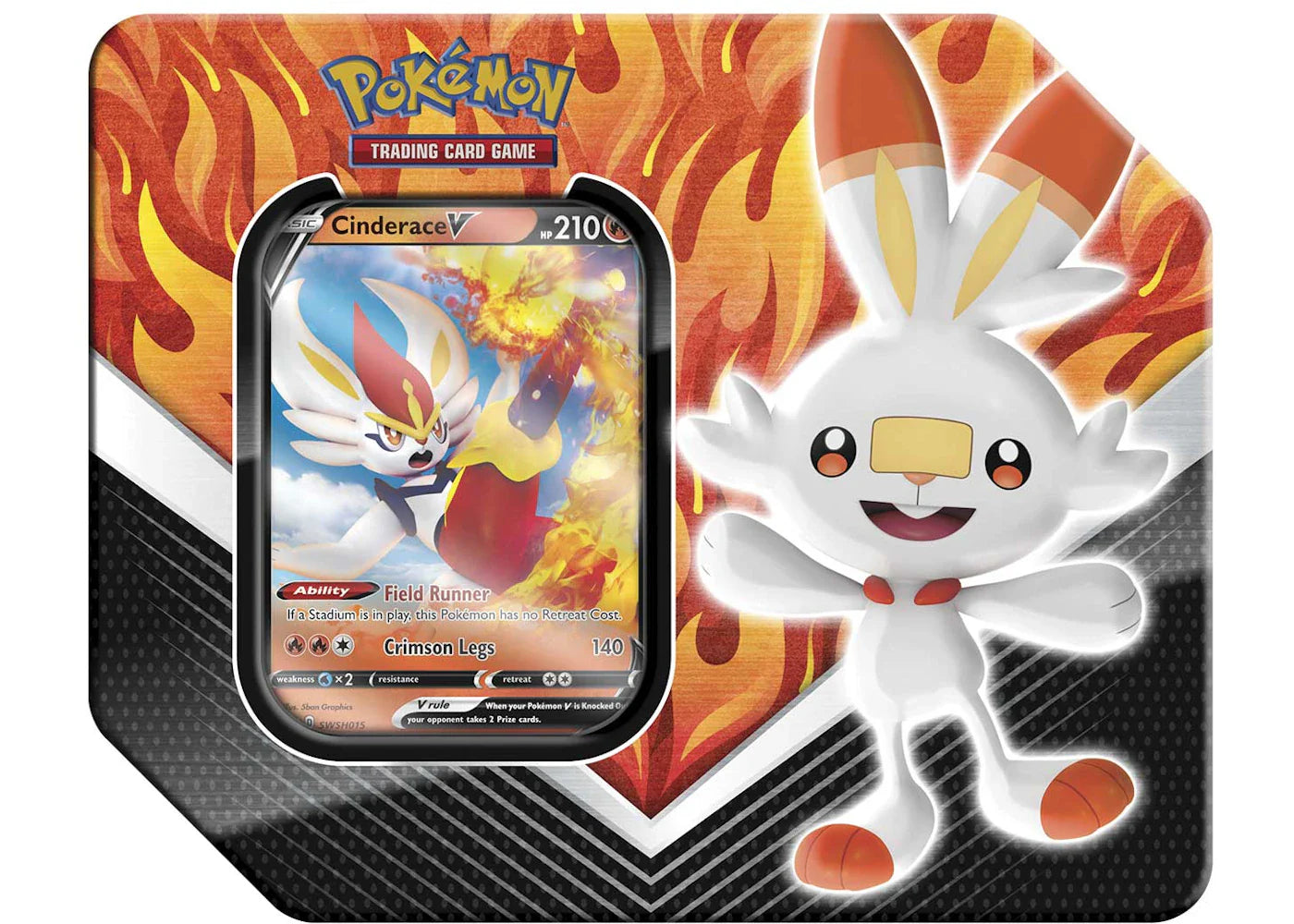2020 Pokemon TCG Galar Partners Tin Cinderace V