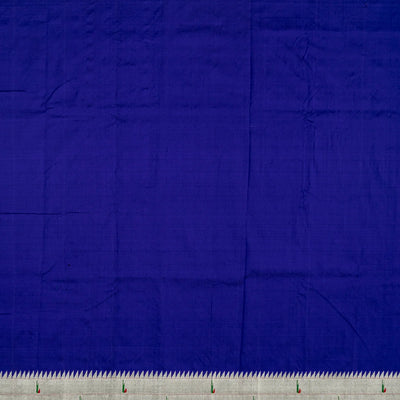 Violet Handloom Paithani Silk Saree With Coin Buttas & Muniya Motifs In Border-Violet