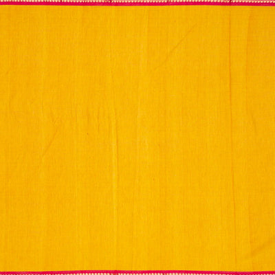 Mustard Handloom Paithani Silk Saree With Kamalam Buttas-Mustard