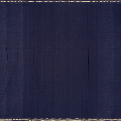 Midnight Blue Handloom Paithani Silk Saree With Kamalam Buttas-Midnight Blue