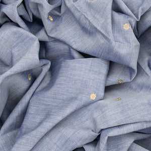 Grey Handloom Paithani Silk Saree With Kamalam Buttas-Grey