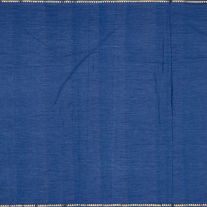 Blue Handloom Paithani Silk Saree With Floral Buttas-Blue