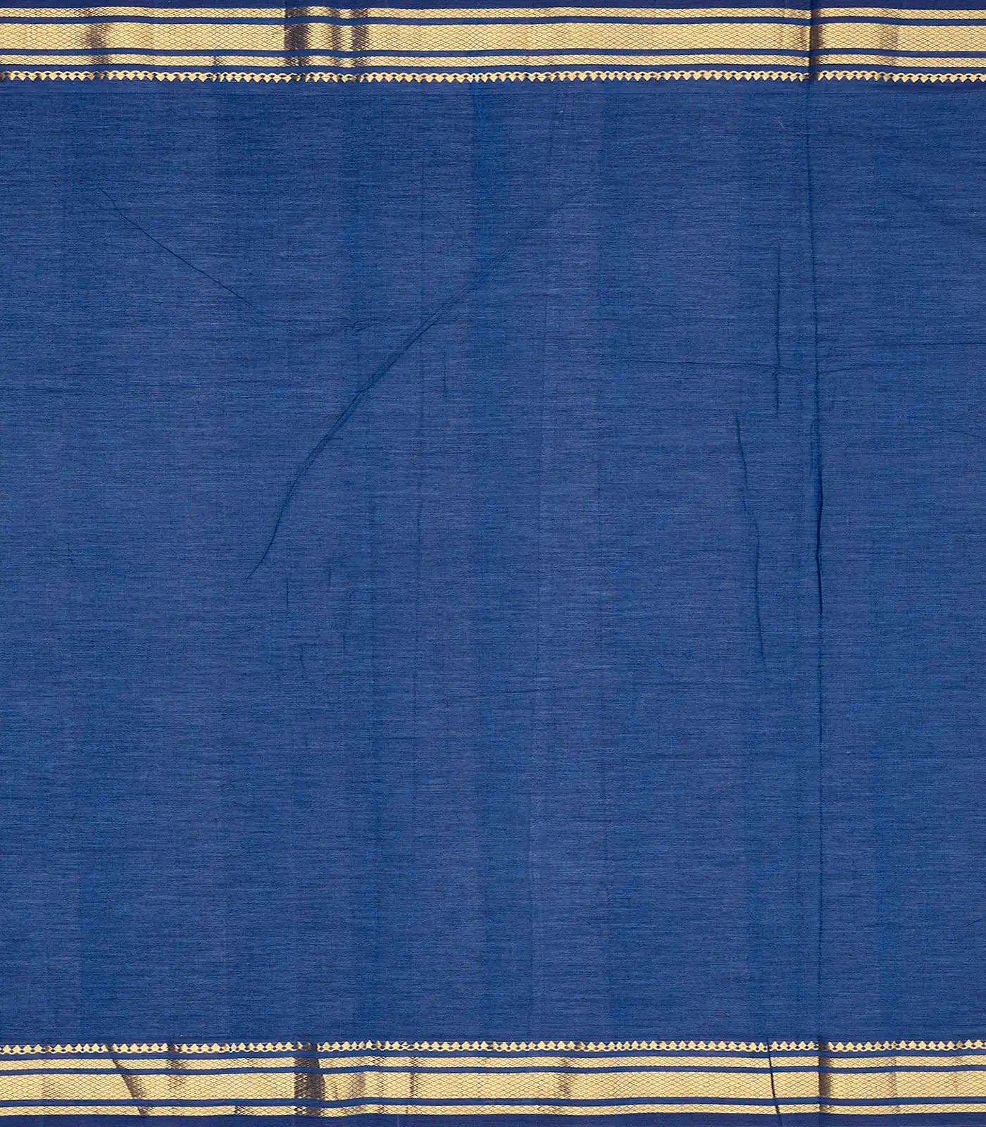 Blue Handloom Paithani Silk Saree With Floral Buttas-Blue