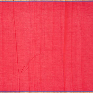 Red Handloom Paithani Silk Saree With Mango Buttas-Red
