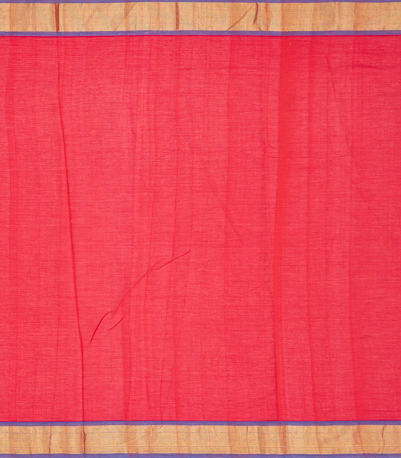 Red Handloom Paithani Silk Saree With Mango Buttas-Red