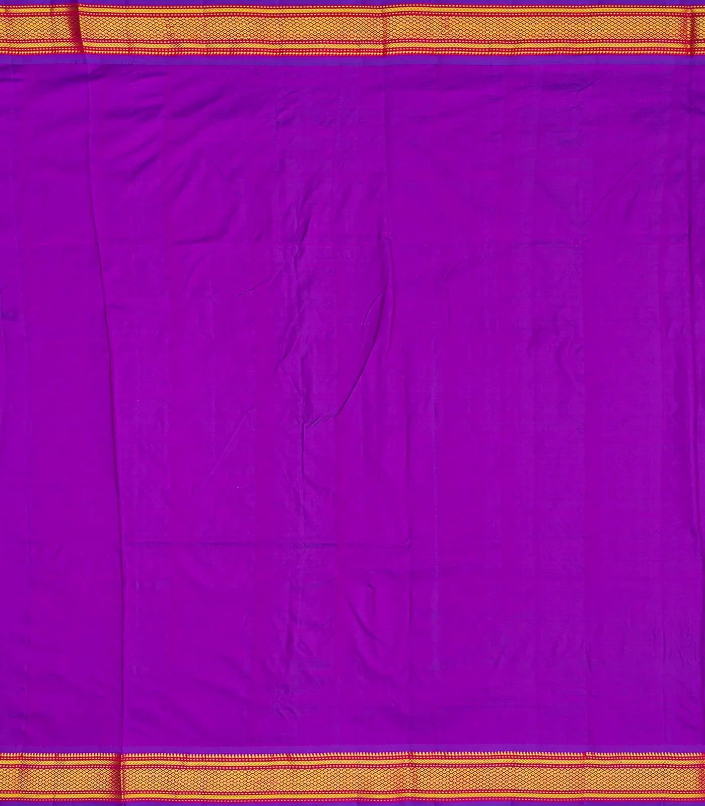 Purple Handloom Paithani Silk Saree With Mango Zari Buttas-Purple