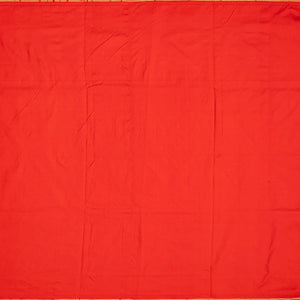 Red Handloom Paithani Silk Saree With Zari Buttas-Red