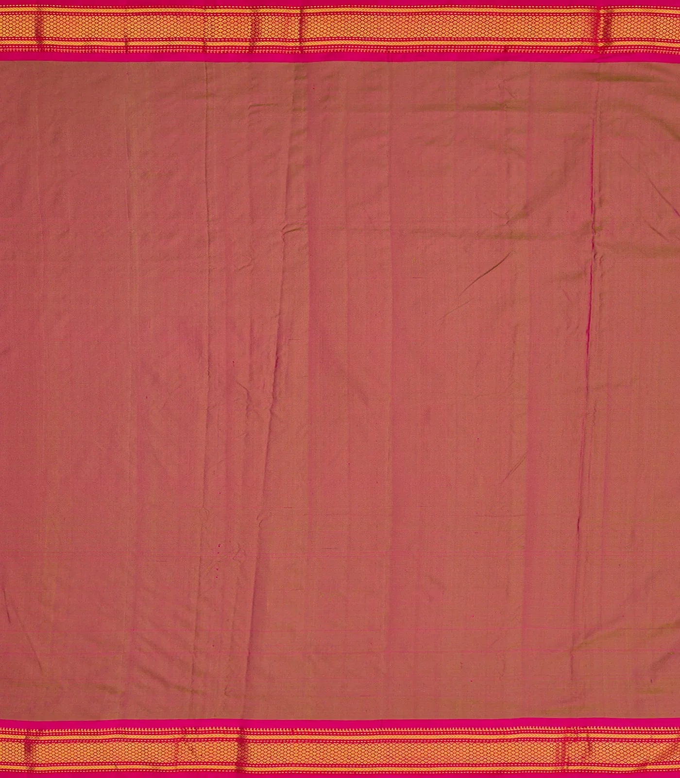 Brown Handloom Paithani Silk Saree With Mango Buttas-Brown