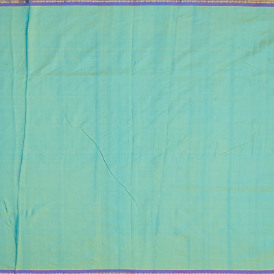 Light Blue Handloom Paithani Silk Saree With Coin Buttas-Light Blue