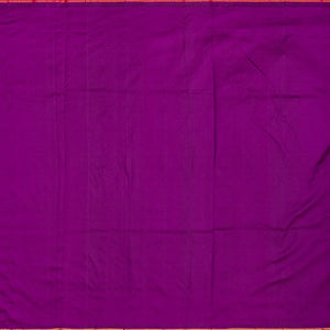 Magenta Handloom Paithani Silk Saree With Mango Buttas-Magenta
