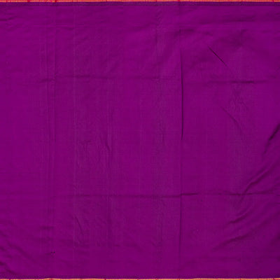 Magenta Handloom Paithani Silk Saree With Mango Buttas-Magenta