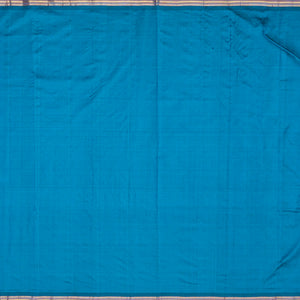 Light Blue Handloom Paithani Silk Saree With Peacock Buttas-Light Blue