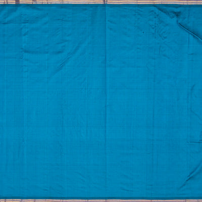 Light Blue Handloom Paithani Silk Saree With Peacock Buttas-Light Blue