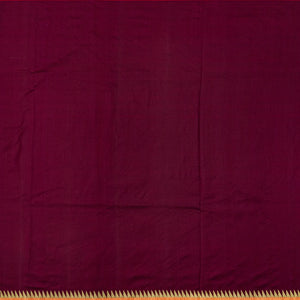 Maroon Handloom Paithani Silk Saree With Coin Buttas & Temple Border-Maroon