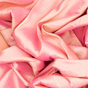 Baby Pink Handloom Paithani Silk Saree With Stripes-Baby Pink