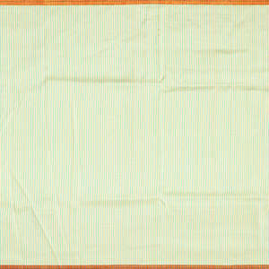 Light Green Handloom Paithani Silk Saree With Stripes-Light Green