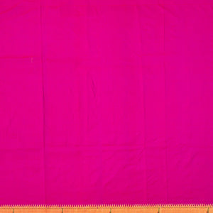 Hot Pink Handloom Paithani Silk Saree With Coin Buttas-Hot Pink