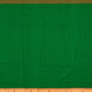 Green Handloom Paithani Silk Saree With Coin Buttas-Green