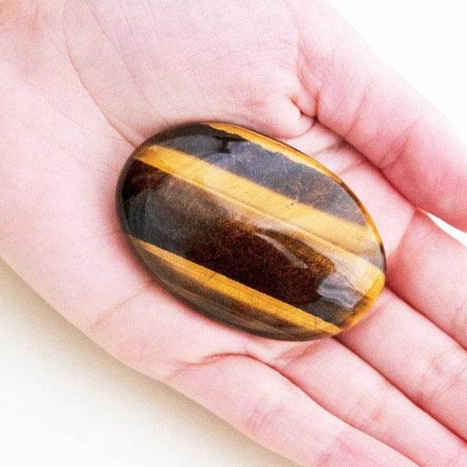 Tiger Eye Palm Stone