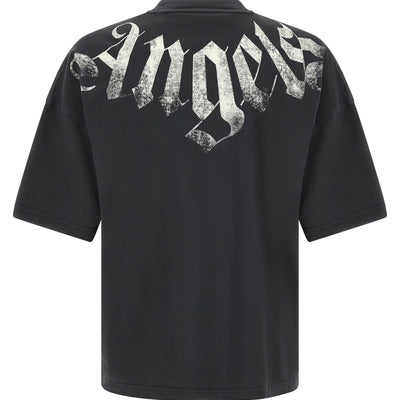 Palm Angels Craquelé Gothic Print T-shirt