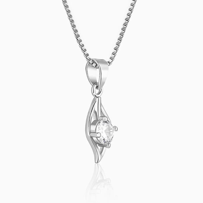 Anushka Sharma Silver Falling Dew Pendant with Box Chain