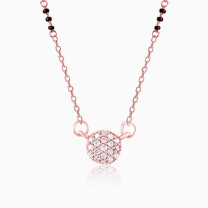 Rose Gold Zircon Embellished Mangalsutra