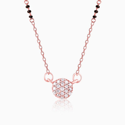 Rose Gold Zircon Embellished Mangalsutra