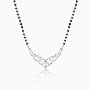 Silver Crown Mangalsutra