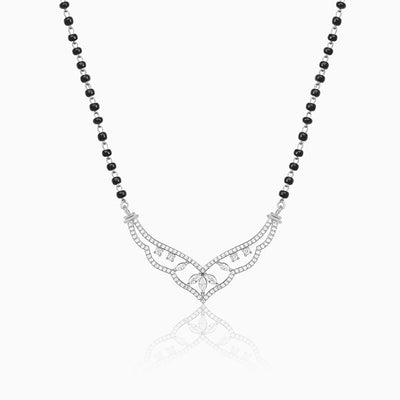 Silver Crown Mangalsutra