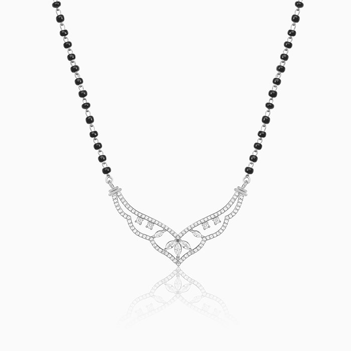 Silver Crown Mangalsutra