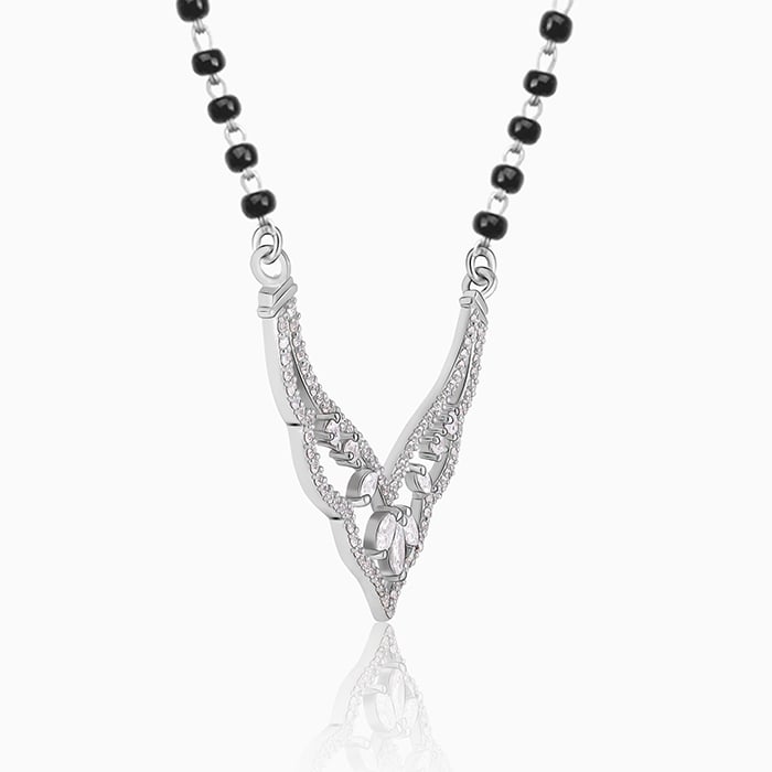 Silver Crown Mangalsutra