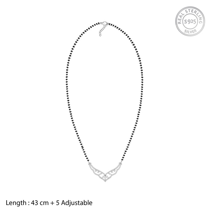 Silver Crown Mangalsutra